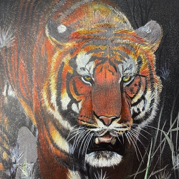 1992 Vintage FJ Warren Limited Night Prowling Tiger - Picture 7 of 9